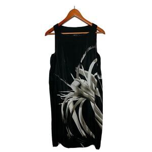 Lenny Niemeyer Women's Sz Medium M Black Floral Abstract Sleeveless Silk Dress